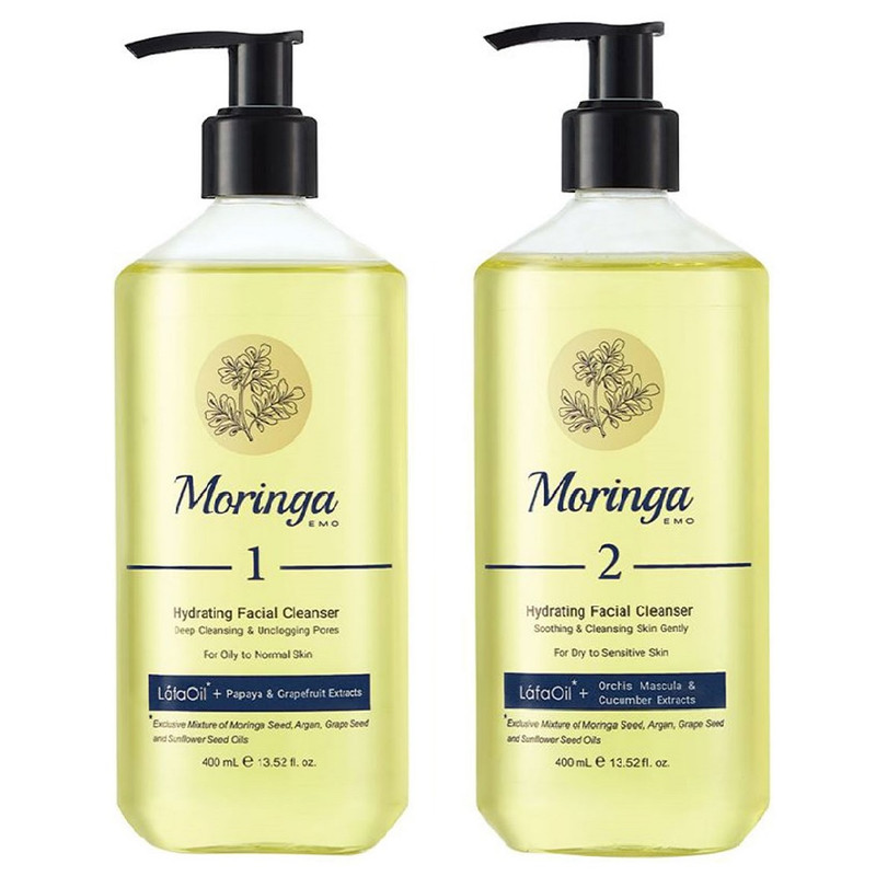 ژل شستشو صورت مورینگا کد 1 و 2 حجم 400 میلی لیتر