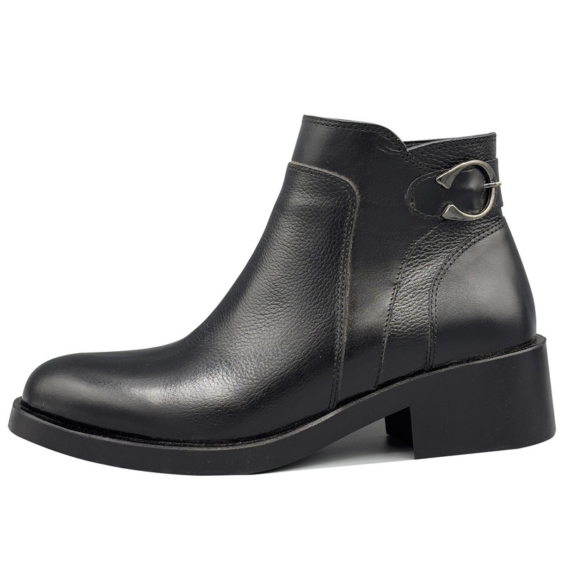 نیم بوت زنانه سی یِنا مدل چرمی کد 1291