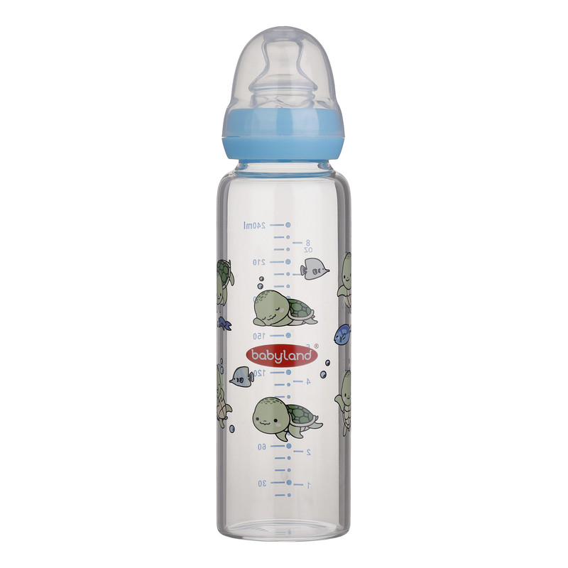 شیشه شیر بیبی لند مدل کلاسیک ارتودنسی کد 05462-pp گنجایش 240 میلی لیتر