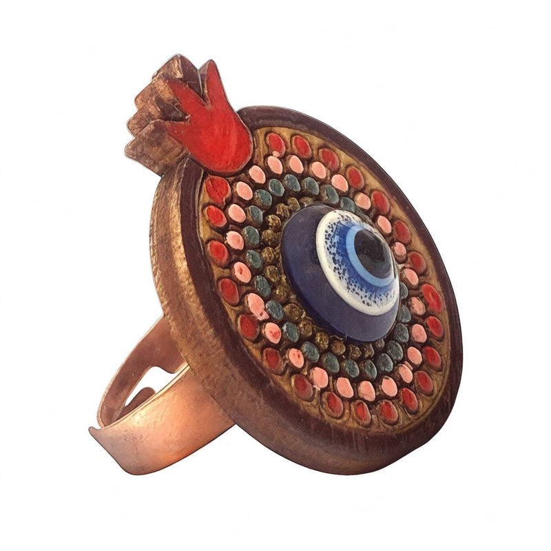 خرید و قیمت انگشتر زنانه مدل انار چوبی