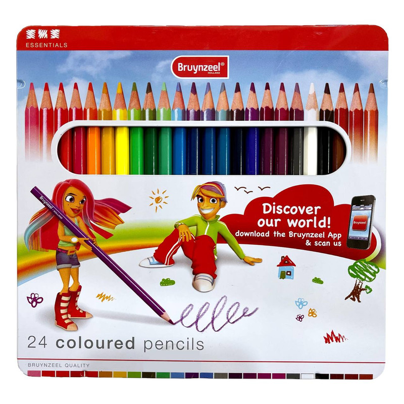 مداد 24 رنگی برونزیل مدل coloured