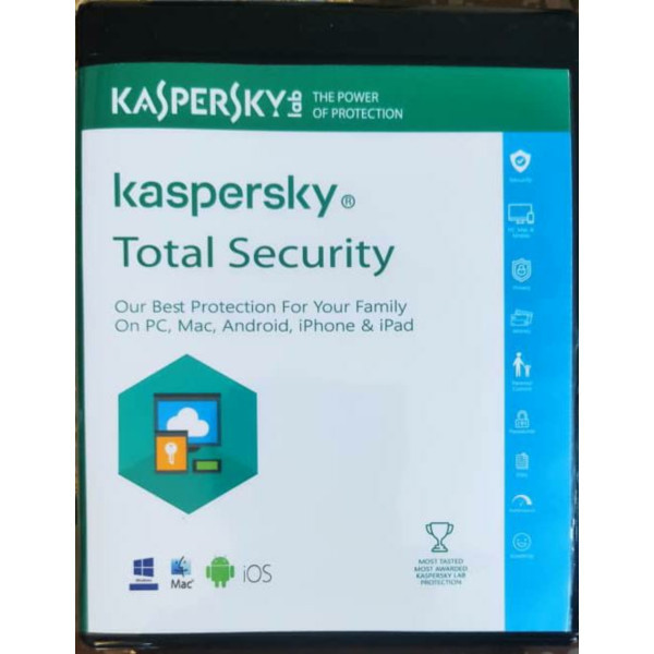 خرید و قیمت آنتی ویروس کسپرسکی لب نسخه توتال سکیوریتی 2022 سه کاربره 1 ساله