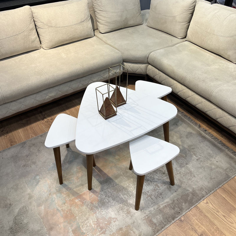 میز پذیرایی مدل لاین مثلث کد 24 مجموعه 4 عددی