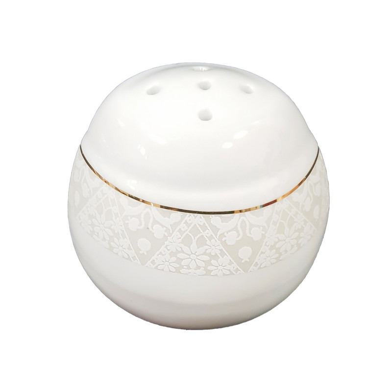 خرید و قیمت نمکدان چینی مقصود مدل لب طلا طرح گل بسته 6 عددی