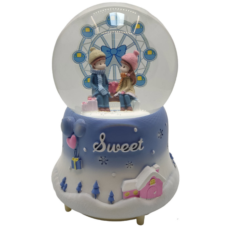 گوی موزیکال مدل پمپی طرح دیدار عاشقانه