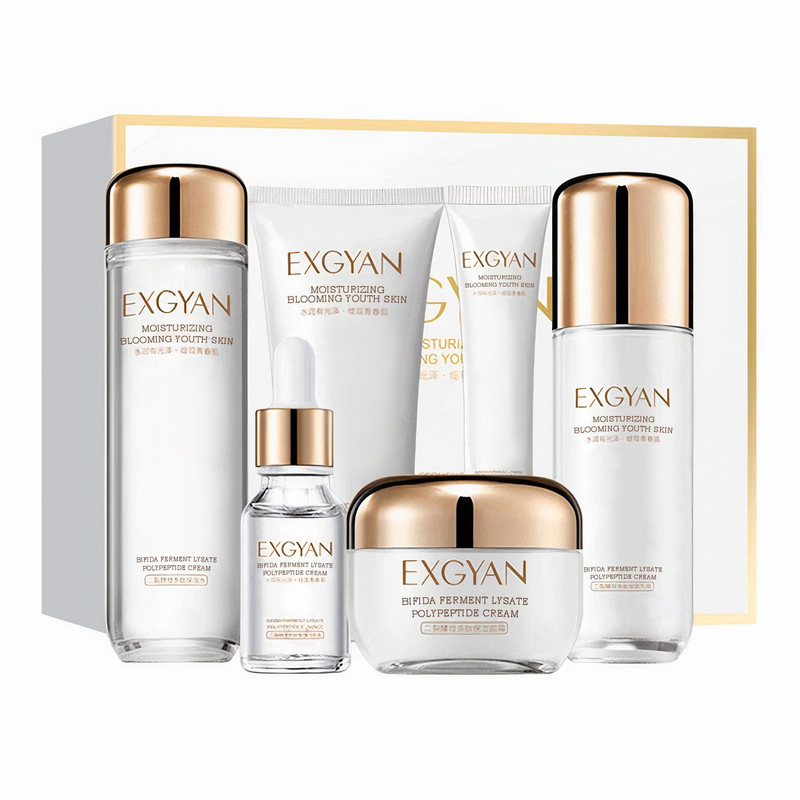 خرید و قیمت مجموعه مراقبت پوستی اکسگین مدل POLYPEPTIDE مناسب انواع پوست مجموعه 6 عددی