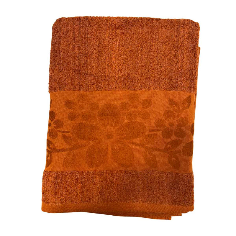 حوله حمام گلزار مدل رورونخ کد d2 سایز 90x150 سانتی متر