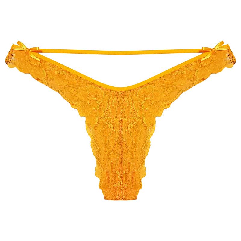 شورت زنانه کوزا مدل گیپور گلدار جلو بنددار کد 4885 رنگ زرد