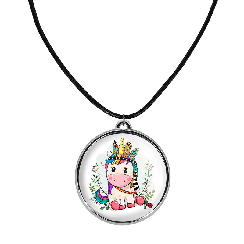 گردنبند خندالو مدل اسب تک شاخ یونیکورن کد 38373838