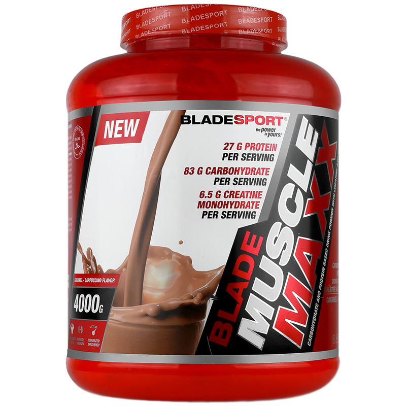 پودر گینر ماسل مکس با طعم کارامل کاپوچینو بلید اسپرت - 4000 گرم