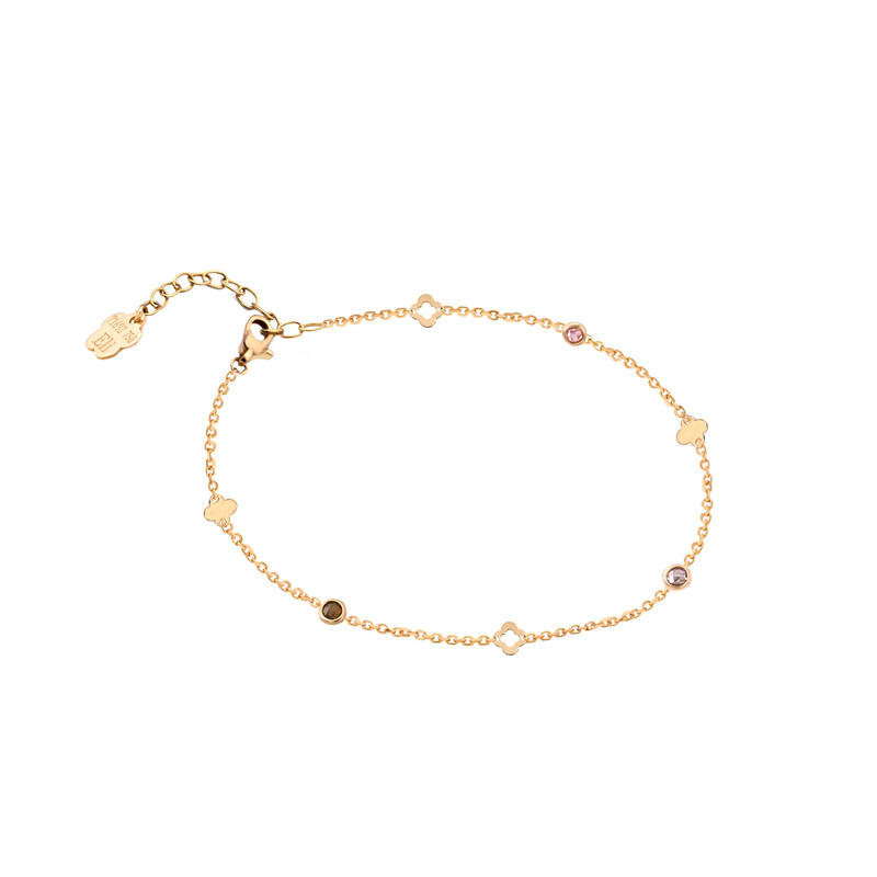 دستبند زنجیری طلا 18 عیار زنانه الی گالری مدل مارکو ظریف و ونکلیف