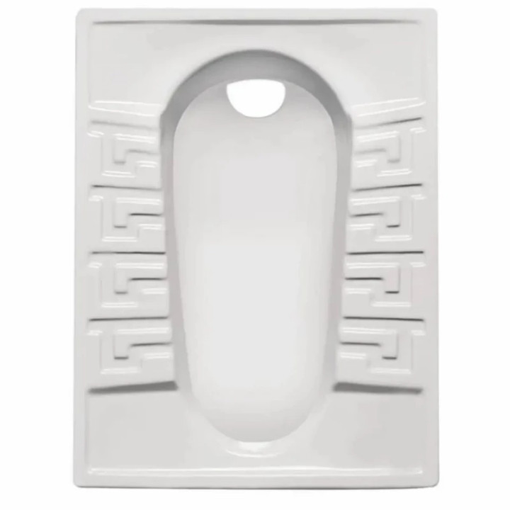 توالت زمینی چینی اطلس مدل ریملس رومی