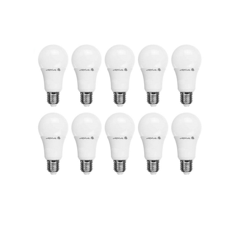 لامپ 12 وات اس ام دی پارس شعاع توس مدل حبابی بسته 10عددی