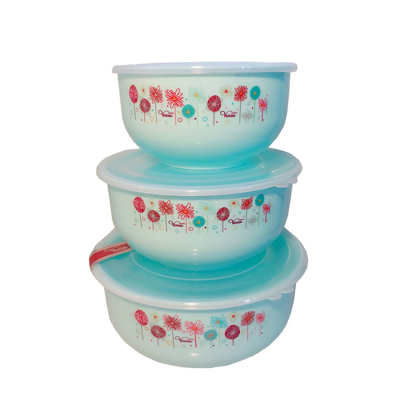 خرید و قیمت ظرف نگهدارنده ونوس پلاستیک کد 106 مجموعه 3 عددی