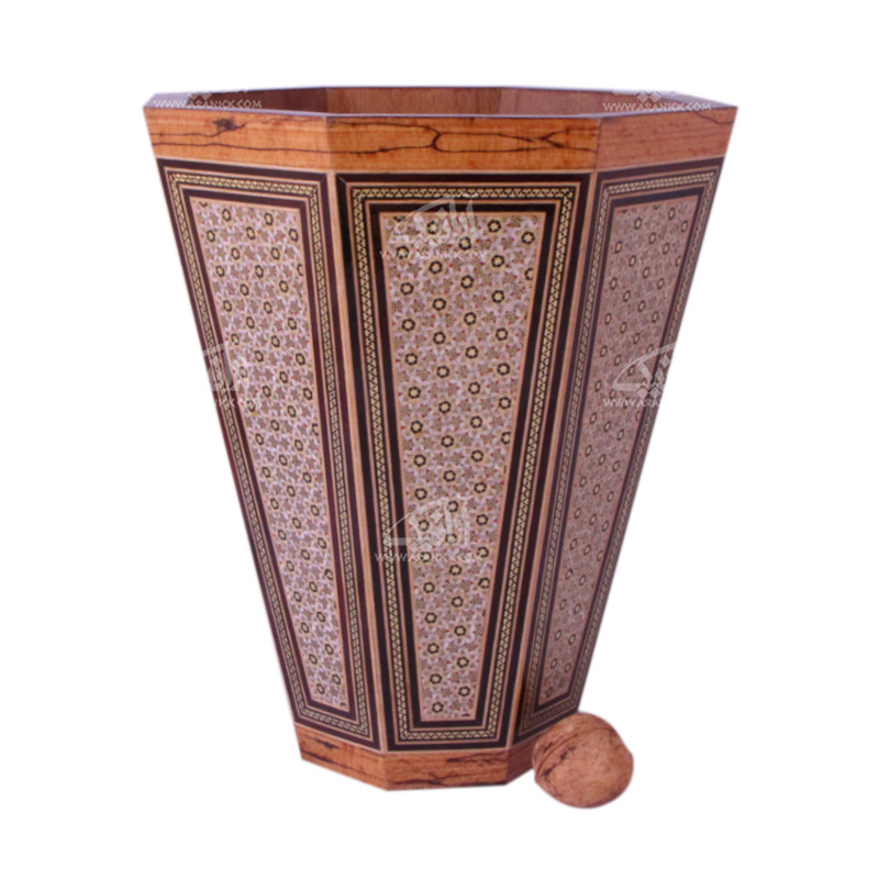 سطل خاتم قهوه ای طرح هشت ضلعی مدل 1021300001