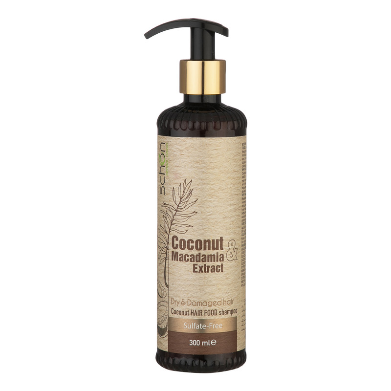شامپو تقویت کننده مو شون مدل Coconut makadamia sulfate -free حجم 300 میلی لیتر