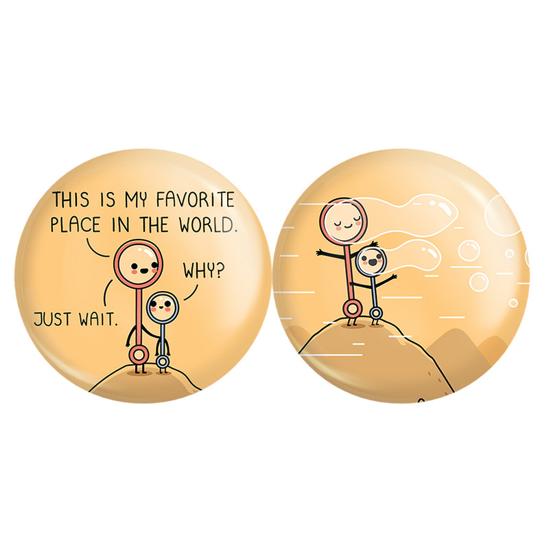 مگنت خندالو مدل حباب ساز بامزه کد A11 مجموعه 2 عددی