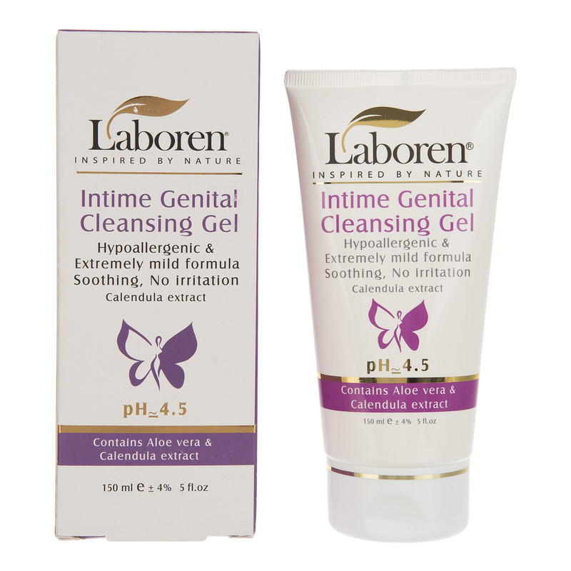 ژل بهداشتی بانوان لابورن مدل Aloe Vera And Calendula Extract حجم 150 میلیلیتر