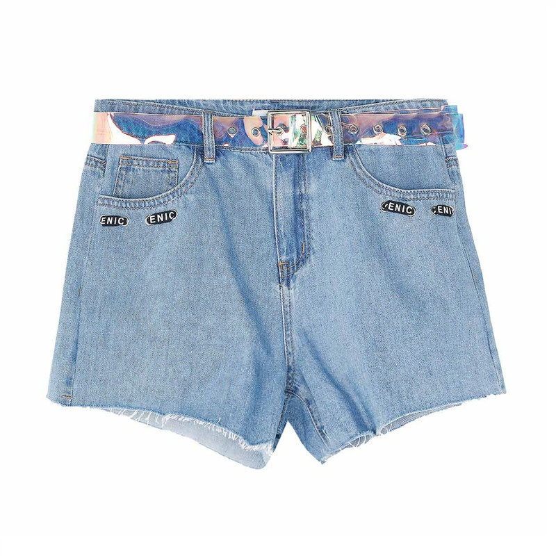 شلوارک زنانه جین وست کد 20265 رنگ آبی روشن