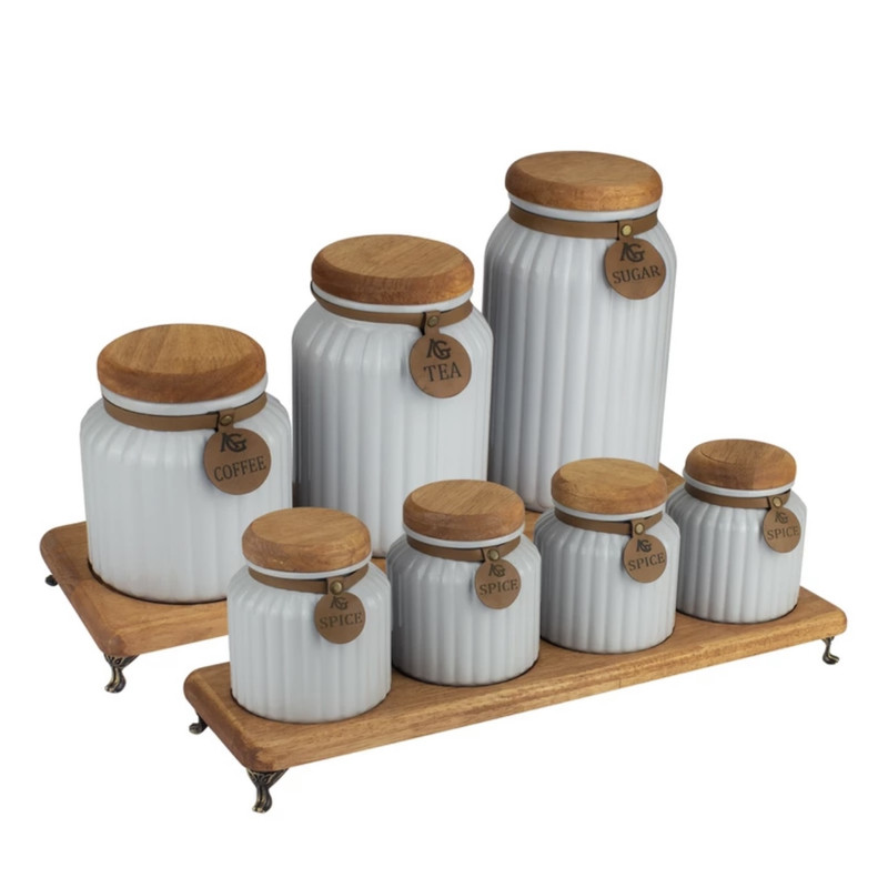 ست پاسماوری 7 پارچه مدل پایه دار