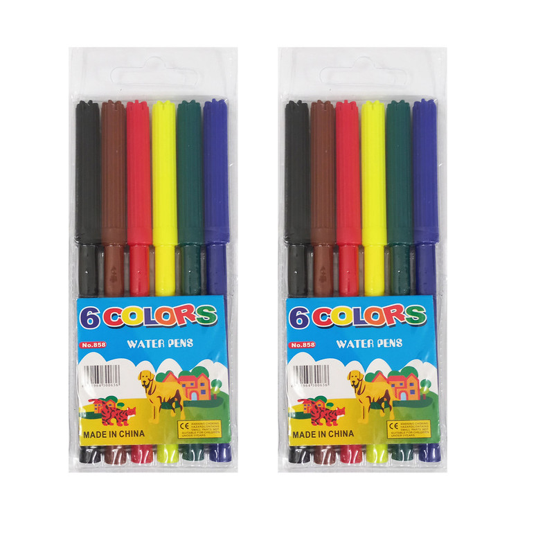 ماژیک رنگ آمیزی مدل حیوانات بسته 12 عددی