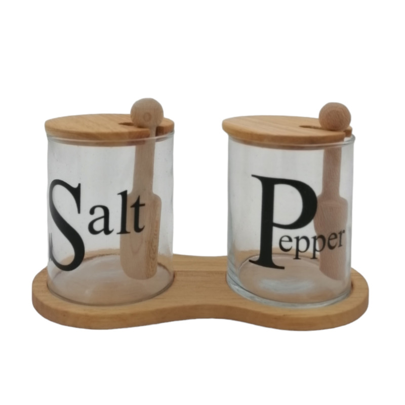 خرید و قیمت جا ادویه 3 پارچه ام وي اچ گلس اند پلاستيكس مدل نیلوفر