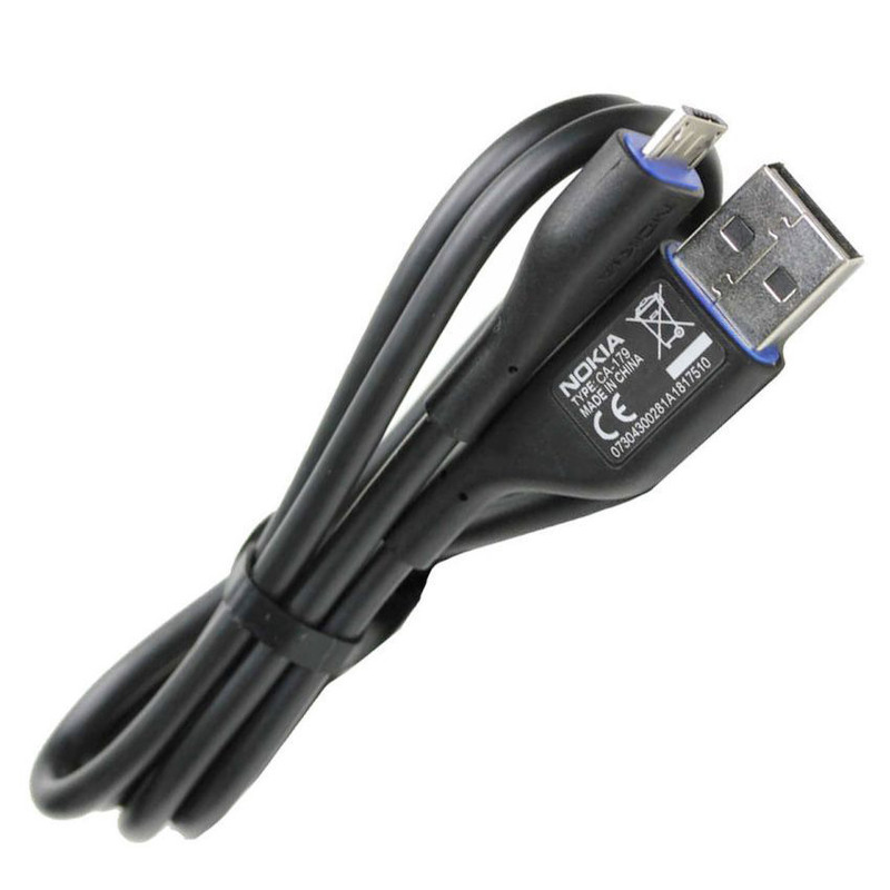 کابل تبدیل USB به microUSB نوکیا مدل CA-179 طول 0.8 متر