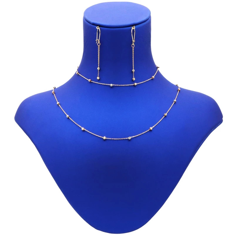 نیم ست طلا 18 عیار زنانه رضا گلد مدل البرناردو