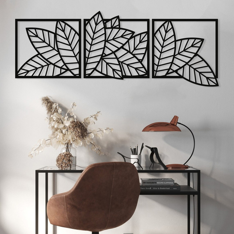 خرید و قیمت دیوارکوب مدل چوبی کد T22 مجموعه سه عددی