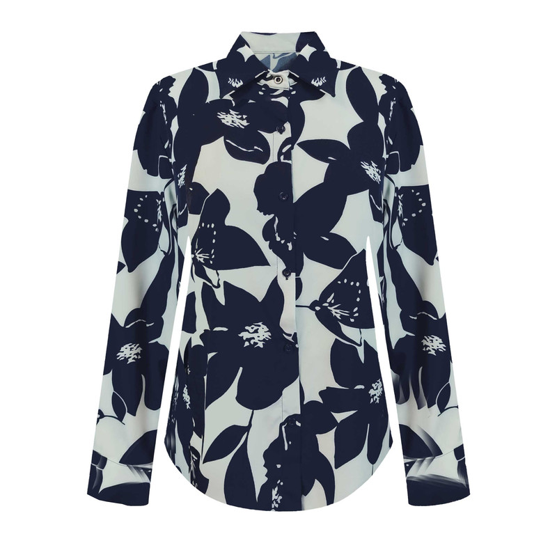 شومیز آستین بلند زنانه شین مدل گلدار 20328503