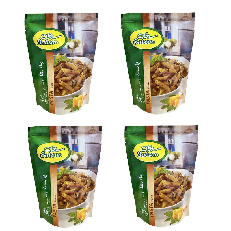 خرید و قیمت پاستا با طعم پستو سبزان - 180 گرم بسته 4 عددی