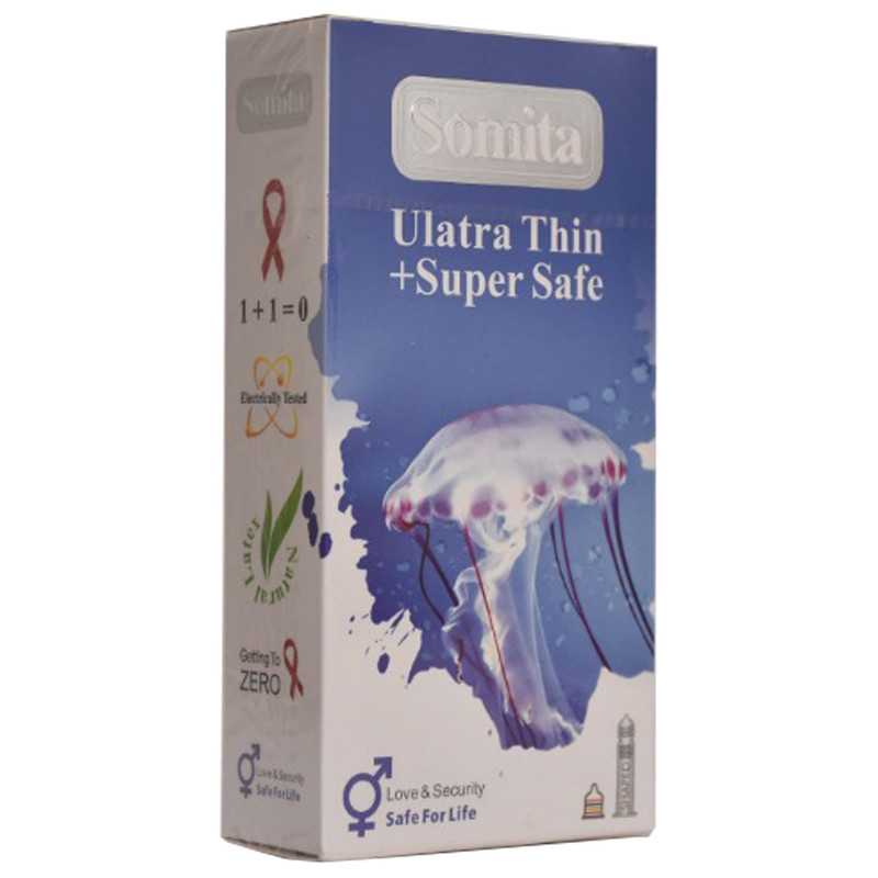 خرید و قیمت کاندوم سومیتا مدل Super Safe بسته 12 عددی