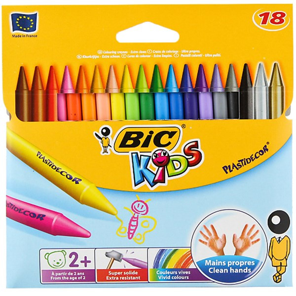 خرید و قیمت مداد شمعی 18رنگ بیک سری Kids مدل Plastidecor