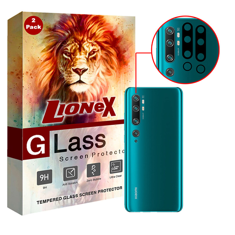 محافظ لنز دوربین سرامیکی لایونکس مدل LBL مناسب برای گوشی موبایل شیائومی Mi Note 10 Pro بسته دو عددی