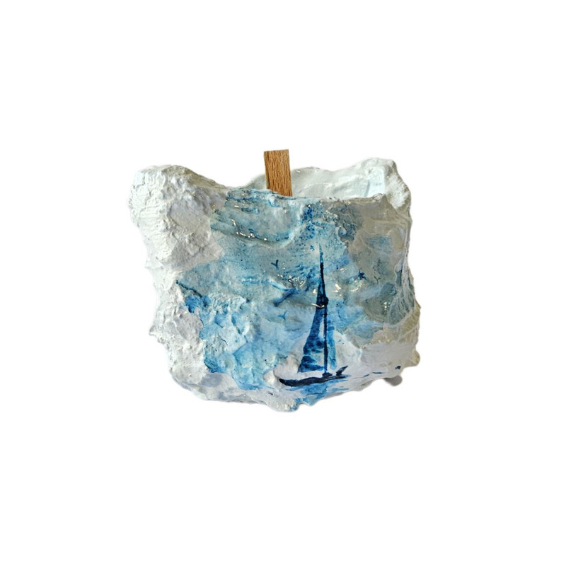 خرید و قیمت شمع دست ساز مدل دریا مجموعه 2 عددی