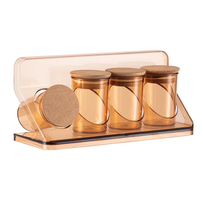 ست جای ادویه 4 پارچه مادام کوکو مدل Salvi به همراه استند