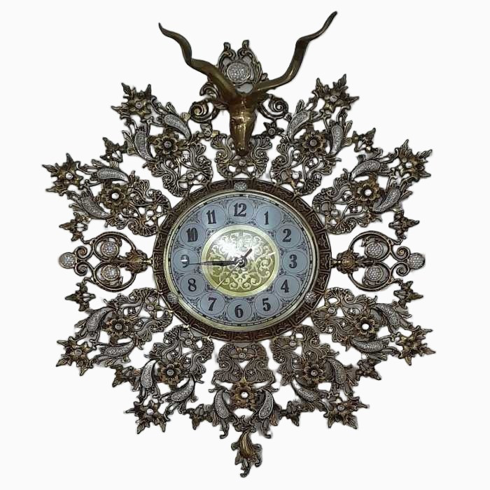 ساعت دیواری برنزی مدل سرگوزن کد 8400