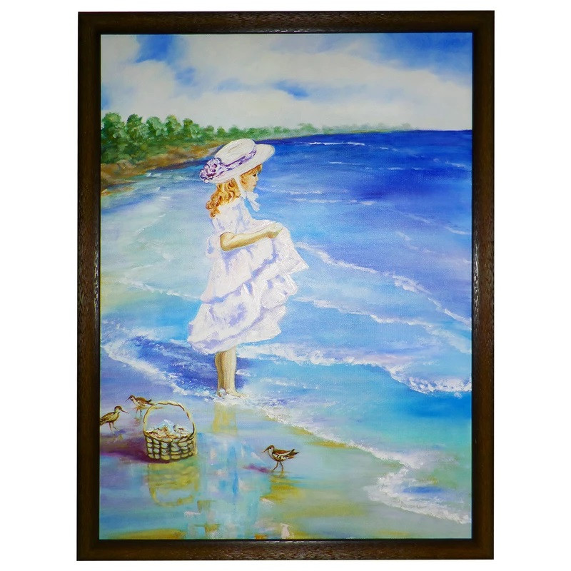 تابلو نقاشی رنگ روغن مدل خیره در دریا