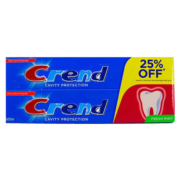 خمیر دندان کرند مدل Cavity Protection حجم 125 میلی لیتر مجموعه 2 عددی