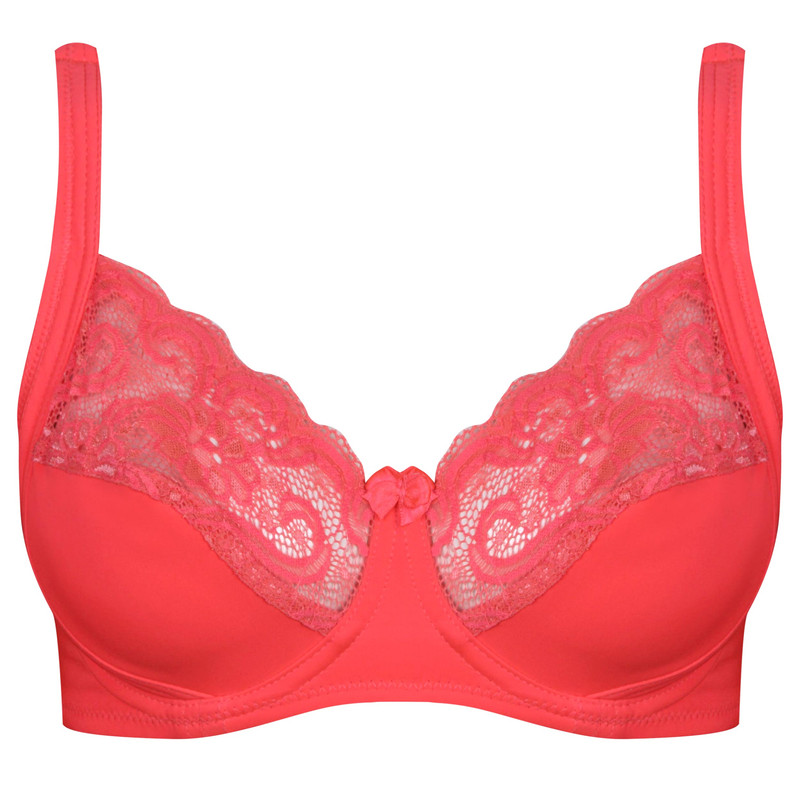 سوتین زنانه اما مدل فنردار دانتل کد 4921-3100 رنگ نارنجی