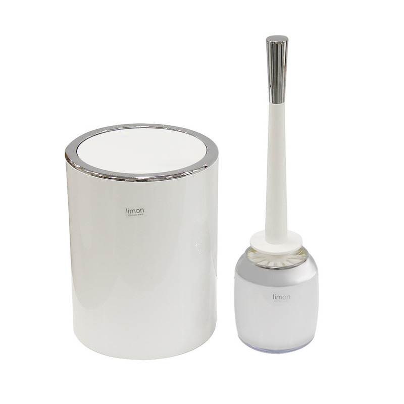 ست سطل زباله و فرچه لیمون مدل رومانتیک