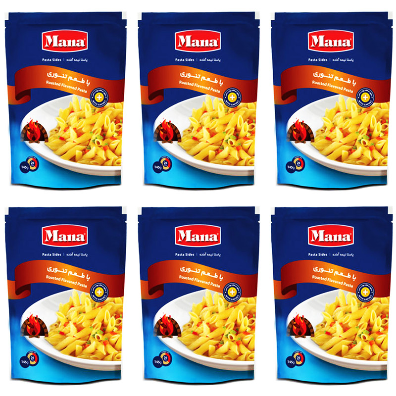 پاستا نیمه آماده با طعم تنوری مانا - 145 گرم بسته 6 عددی