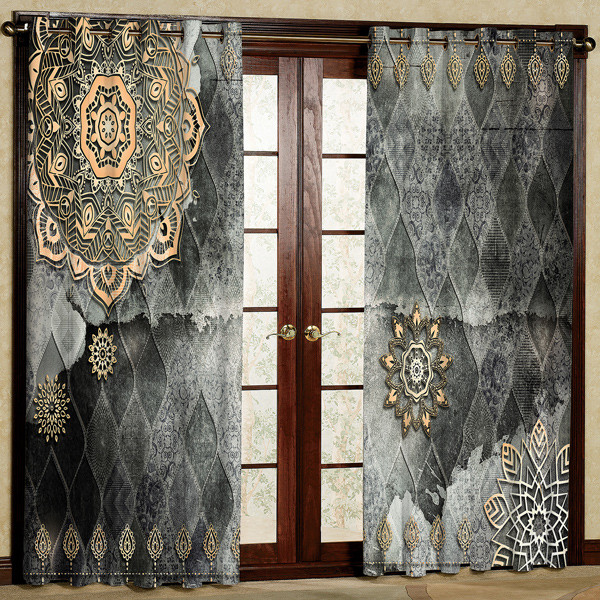 پرده مدل مخمل پانچی کد 7409 سایز 280x140 سانتی متر