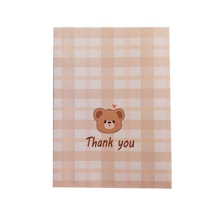 پاکت هدیه مدل چهارخانه خرسی بسته 10 عددی