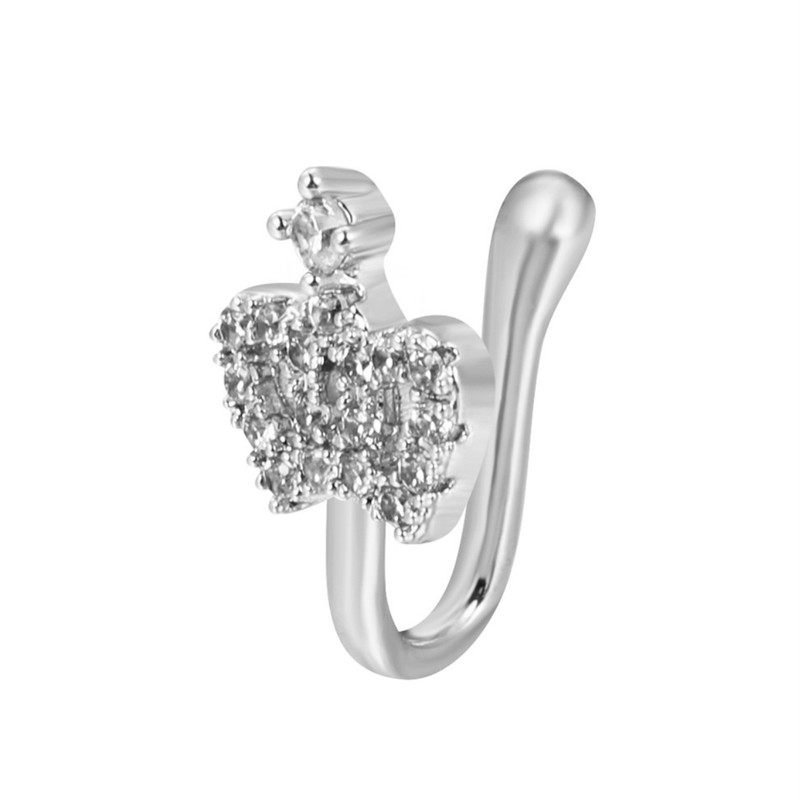 خرید و قیمت پیرسینگ بینی زنانه مدل فیک طرح تاج