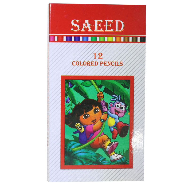 مداد رنگی 12رنگ سعید مدل Dora
