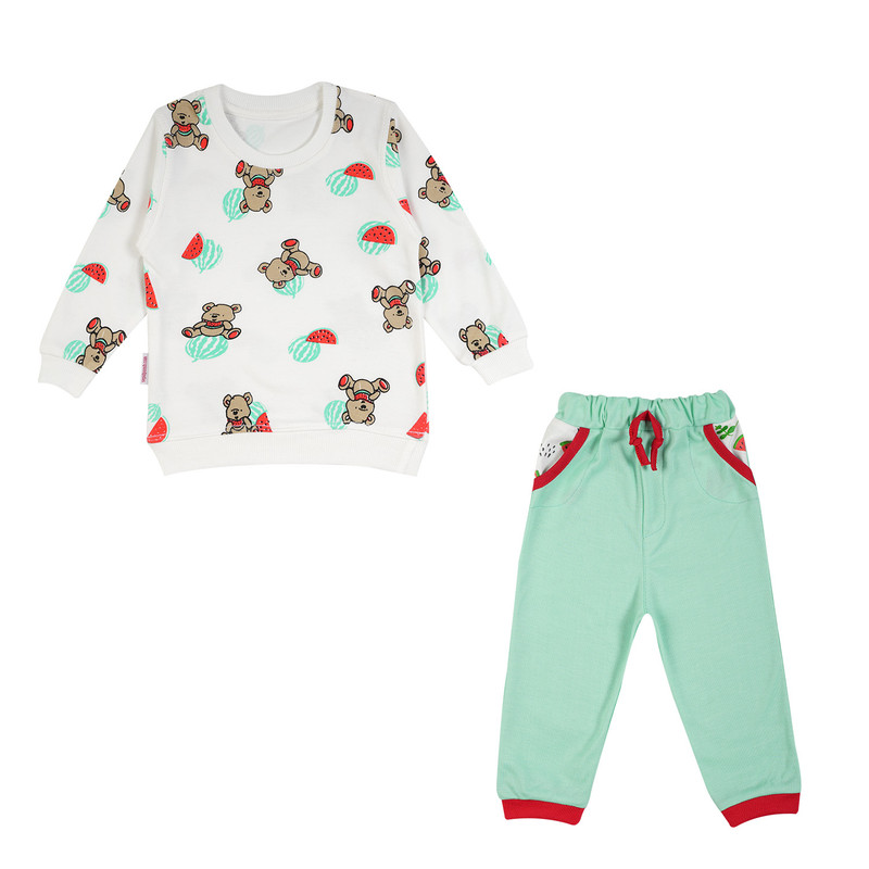 خرید و قیمت ست سویشرت و شلوار نوزادی سپیدپوش کد 800109