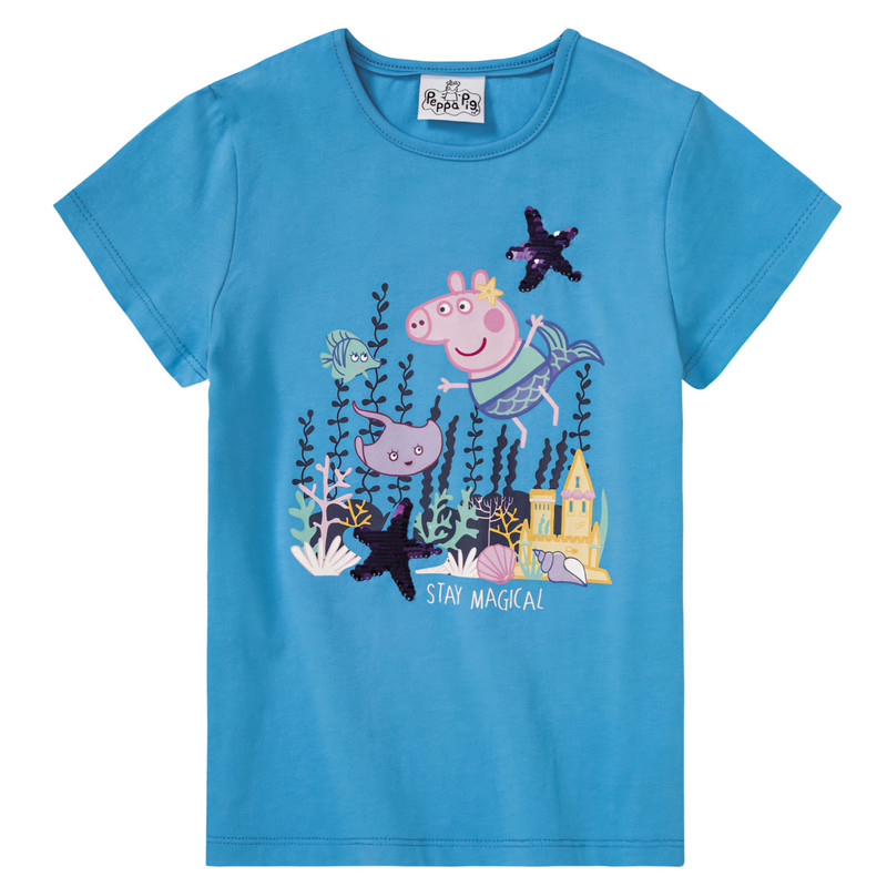 خرید و قیمت تی شرت آستین کوتاه دخترانه پپا پیگ مدل دریایی