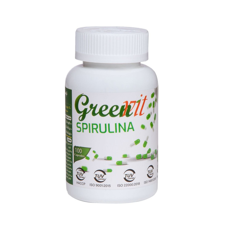 کپسول اسپیرولینا گرین ویت بسته 100 عددی