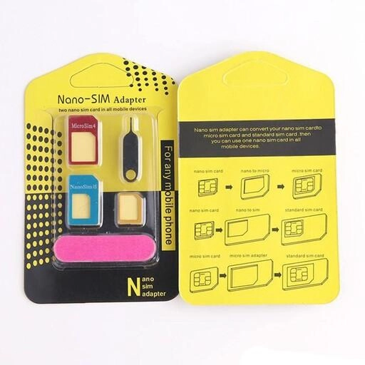 خشاب سیم کارت فلزی همراه با سوزن ا NANO-SIM Adapter For Any Mobile Phone 11